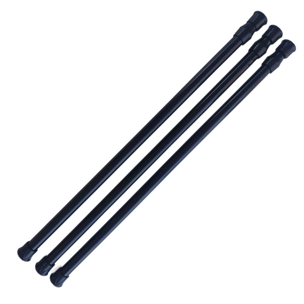 Adjustable Tension Curtain Rods for Windows, Cabinets, Closets (3-Pack)