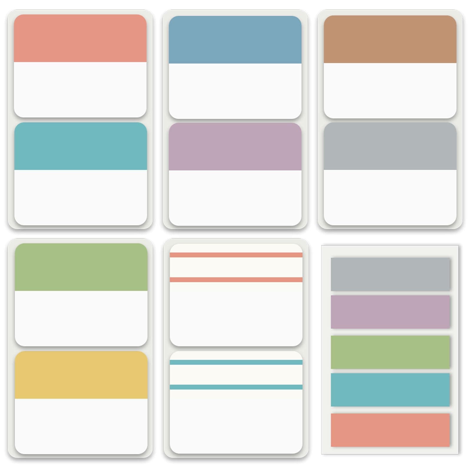 ELII Writable and Repositionable Colored Book Tabs (Pastel)