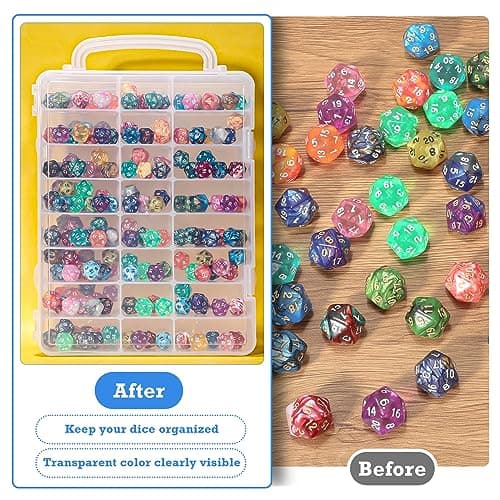 Aoriher 2 Pack Dice Storage Case for DND Dice, up to 830 Dices
