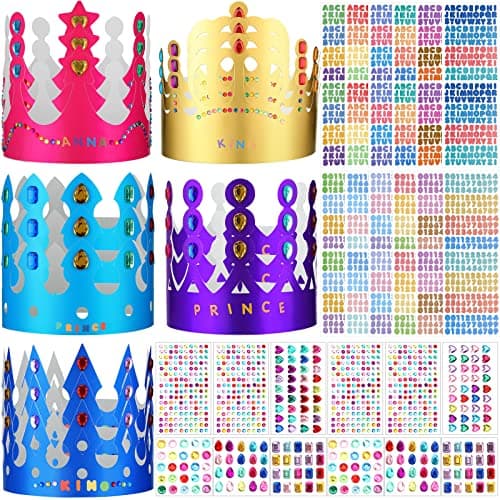 Chinco 76 Pieces DIY Paper Crowns for Party and Classroom Decor