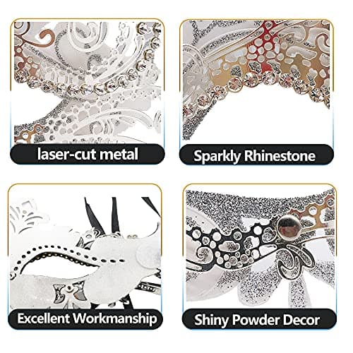 Couple Masquerade Masks for Venetian Party, Christmas Festival