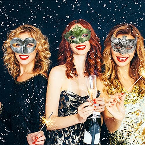 Lusy DM Vintage Antique Masquerade Masks 40 Pieces for Cosplay Carnivals Halloween