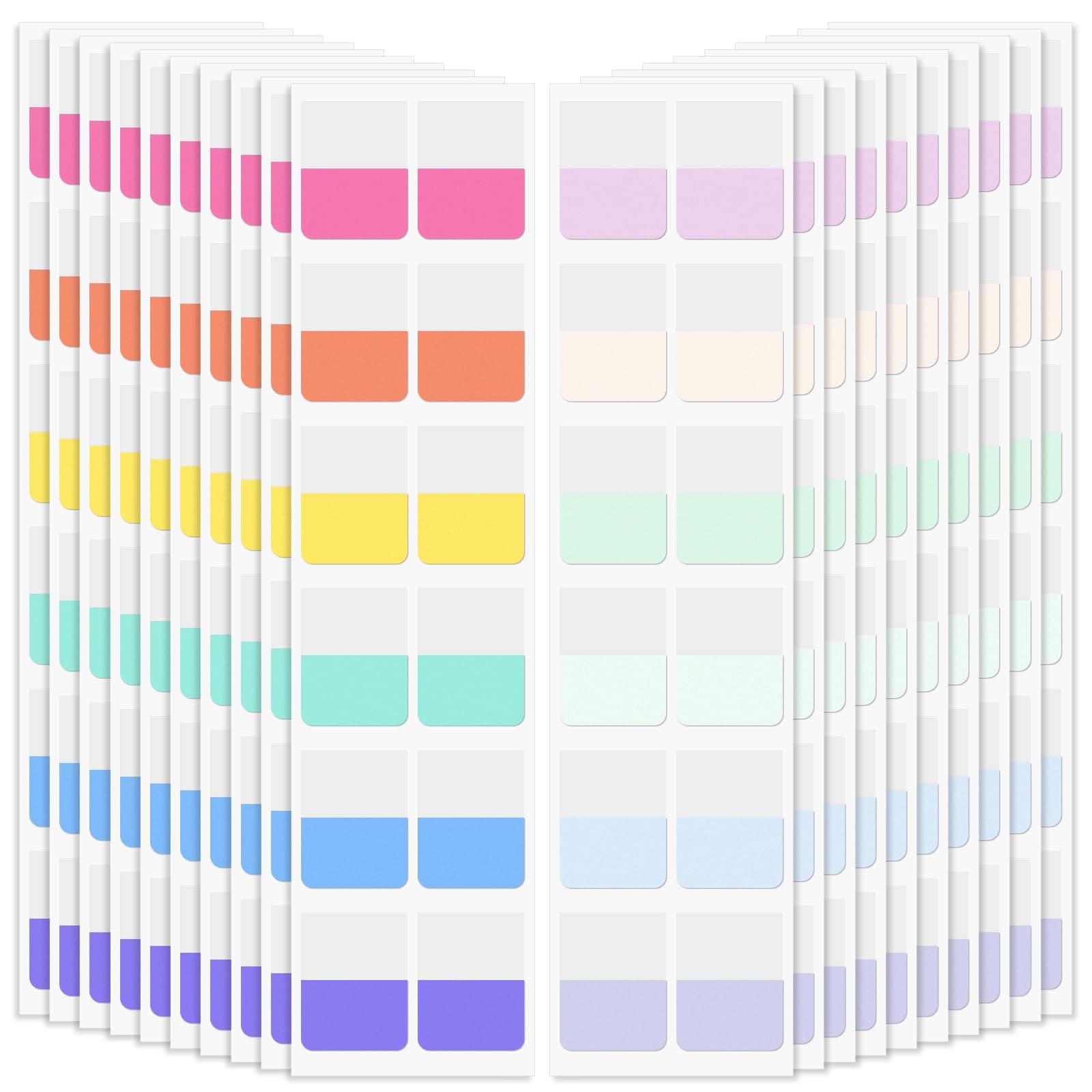 Sticky Index Tabs for Reading Notes and File Organization, Colored and Writable (1 inch)