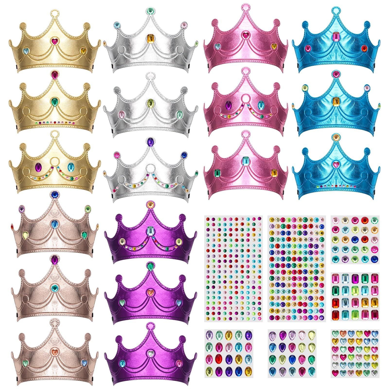 Foam Princess Crowns and Tiaras for Birthday Party Favors