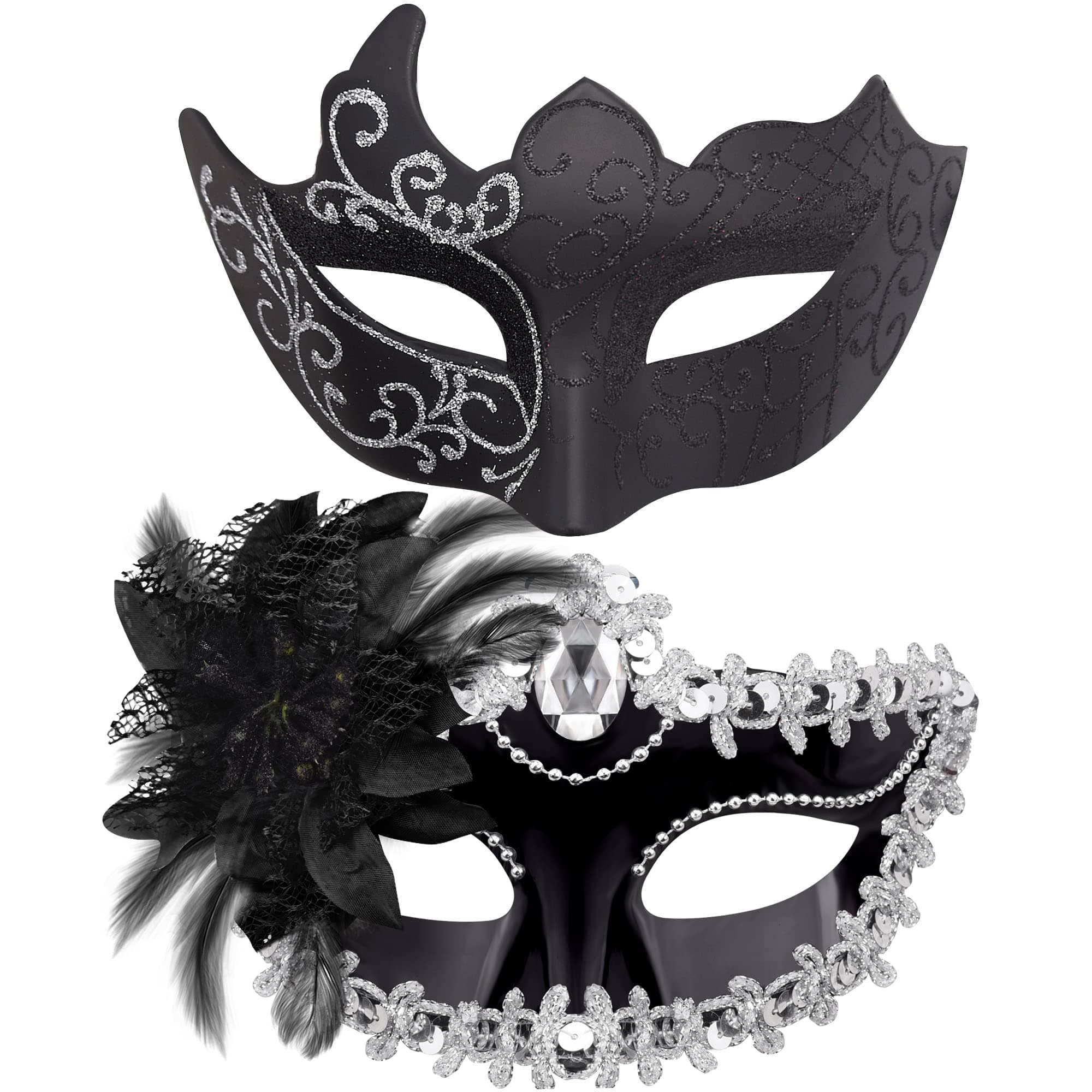 Couple Masquerade Masks Set