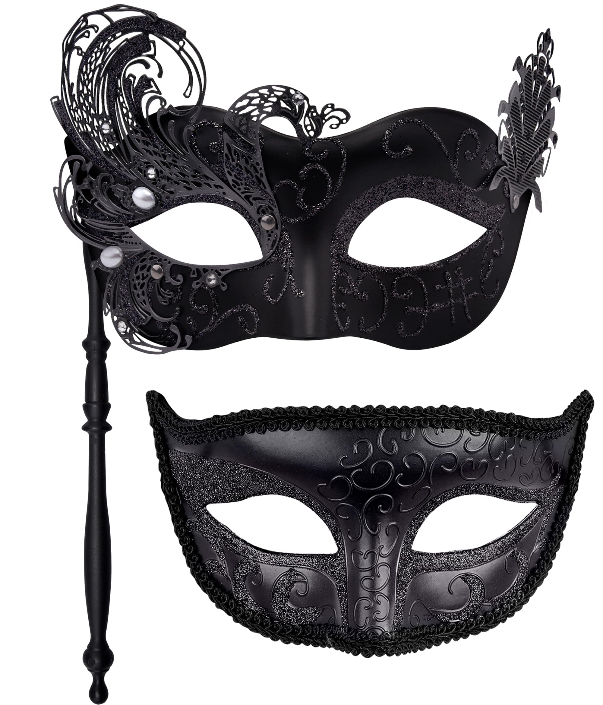Masquerade Masks for Couples at Halloween Party - SIQUK