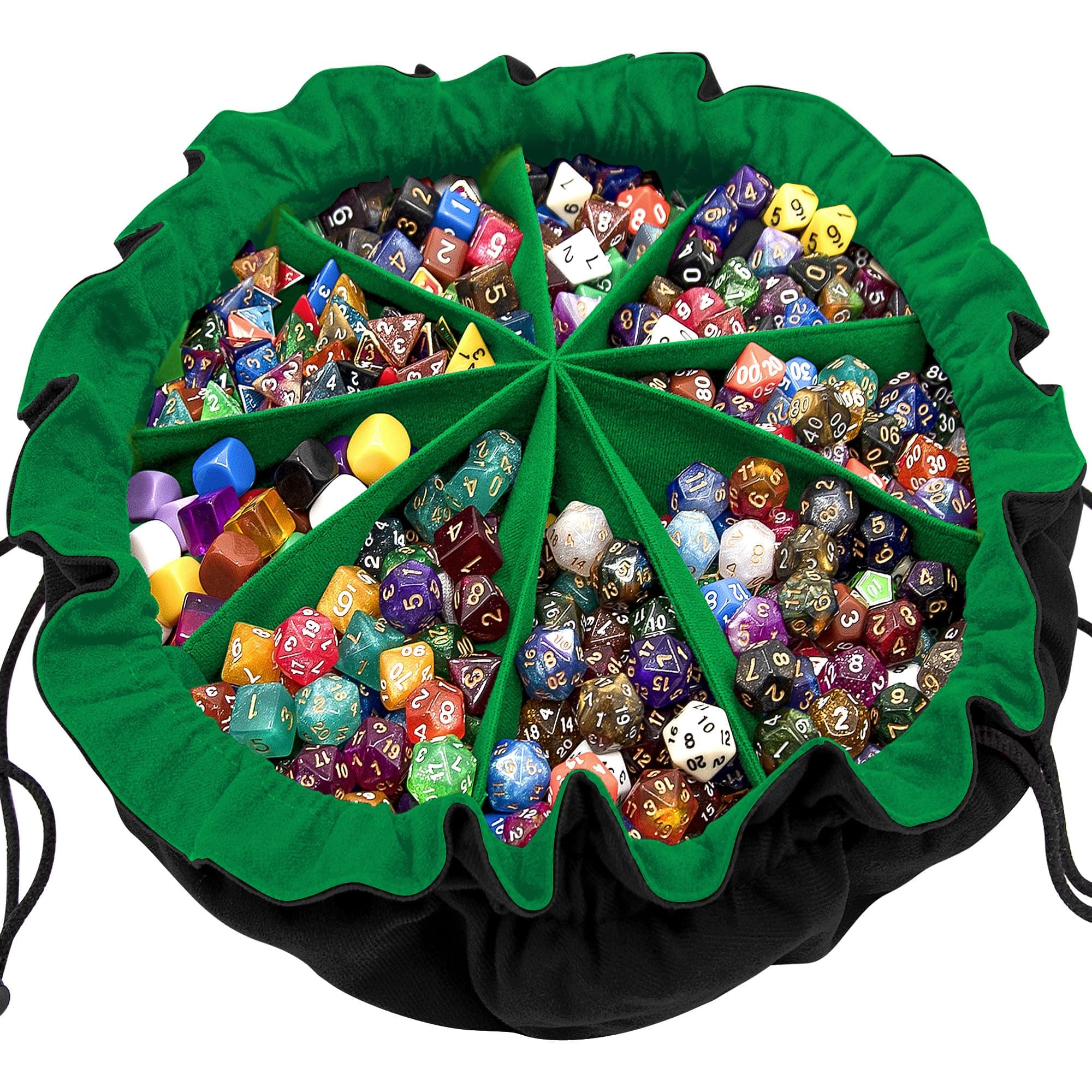 SIQUK Large Dice Bag with Pockets for RPG MTG Table Games